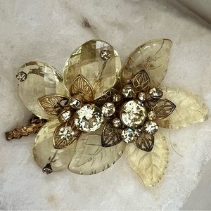Miriam Haskell brooch and earrings